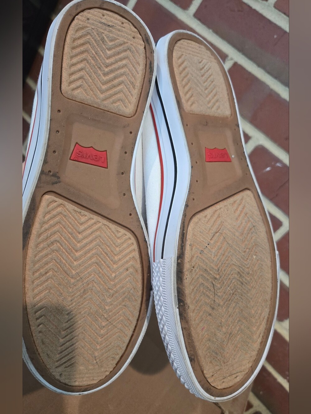 Levi's White Canvas Low Top Lace-Up Sneakers Women's Size 8.5 Casual Y2k Shoes - Picture 7 of 8